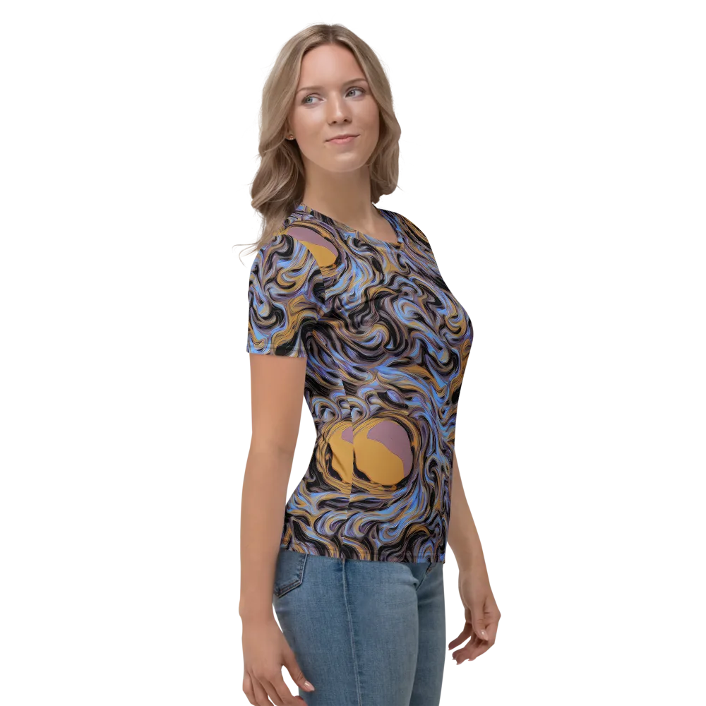 Sapphire Smoke on Women's Crew Neck T-Shirt — Right