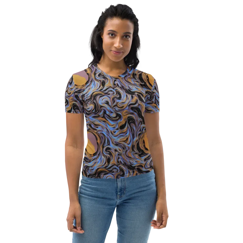Sapphire Smoke on Women's Crew Neck T-Shirt — Front