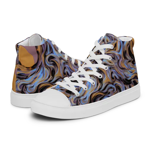 Sapphire Smoke on a Women's High Top Canvas Shoes
