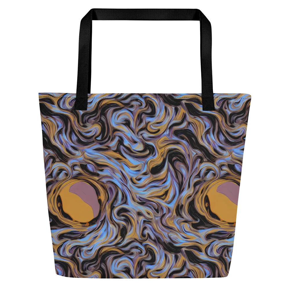 Sapphire Smoke on Large Tote Bag W/ Pocket — Front