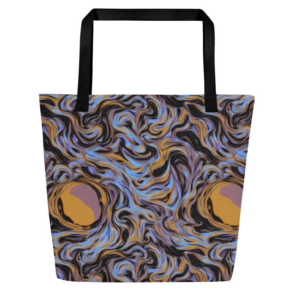 Sapphire Smoke on Large Tote Bag W/ Pocket — Front