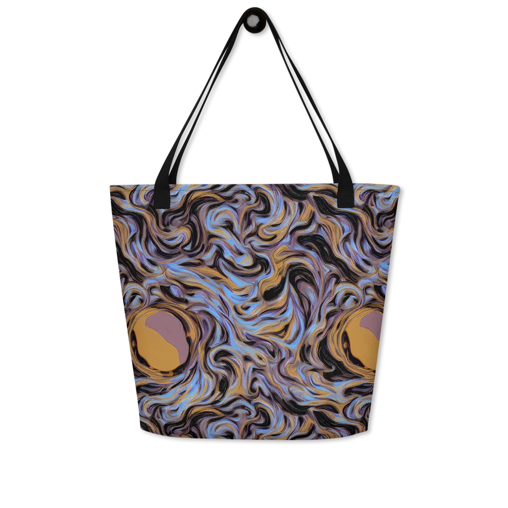 Sapphire Smoke on Large Tote Bag W/ Pocket — Front