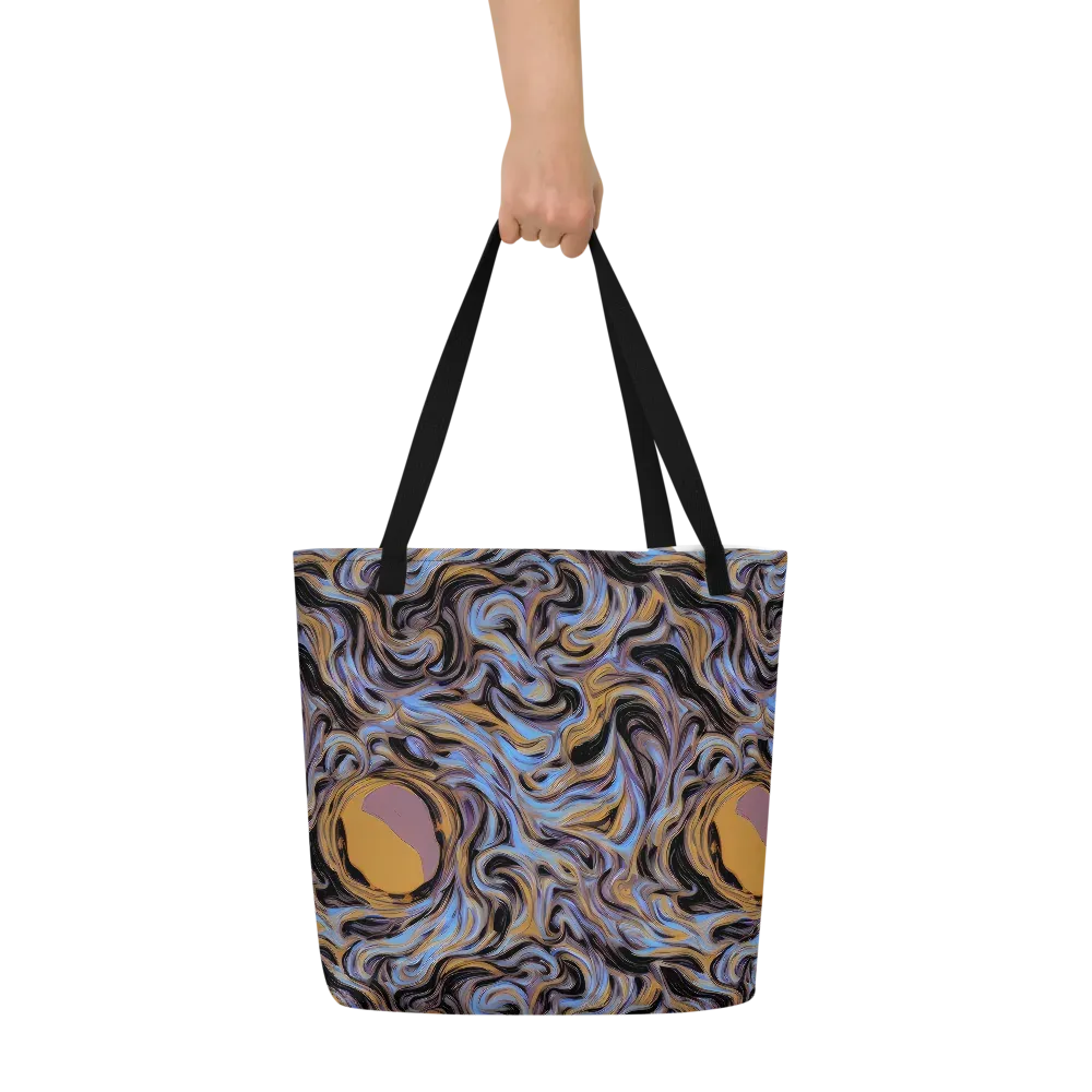 Sapphire Smoke on Large Tote Bag W/ Pocket — Front