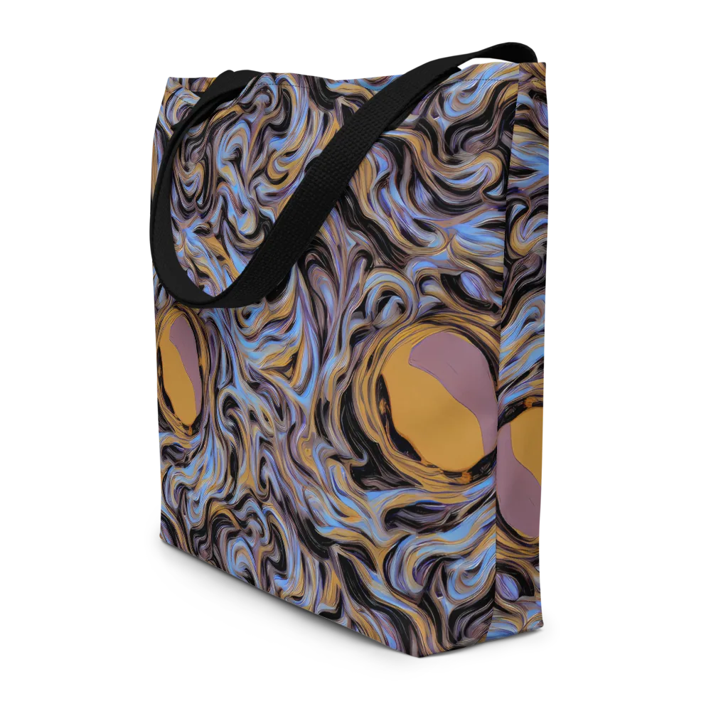 Sapphire Smoke on Large Tote Bag W/ Pocket — Front