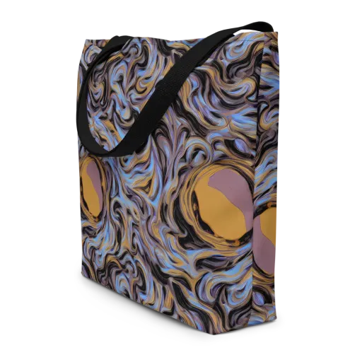 Sapphire Smoke on a Large Tote Bag W/ Pocket