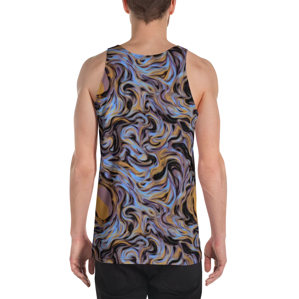 Sapphire Smoke on Men's Tank Top — Back