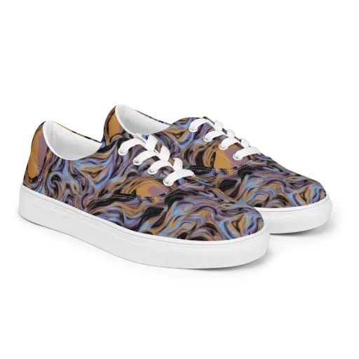 Sapphire Smoke on a Men's Lace-Up Canvas Shoes
