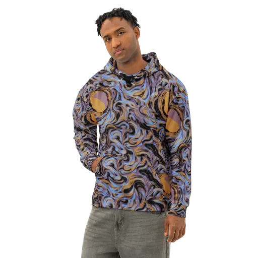 Sapphire Smoke on a Cotton Hoodie