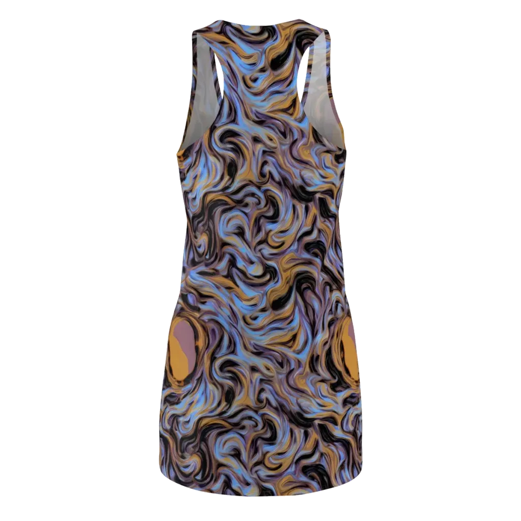 Sapphire Smoke on Racerback Dress — Back