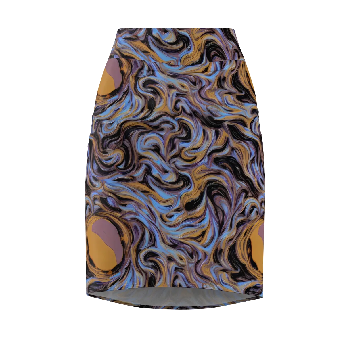 Sapphire Smoke on Pencil Skirt — Front