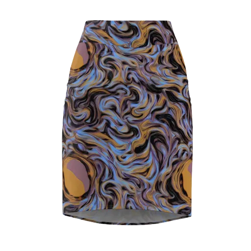 Sapphire Smoke on a Pencil Skirt
