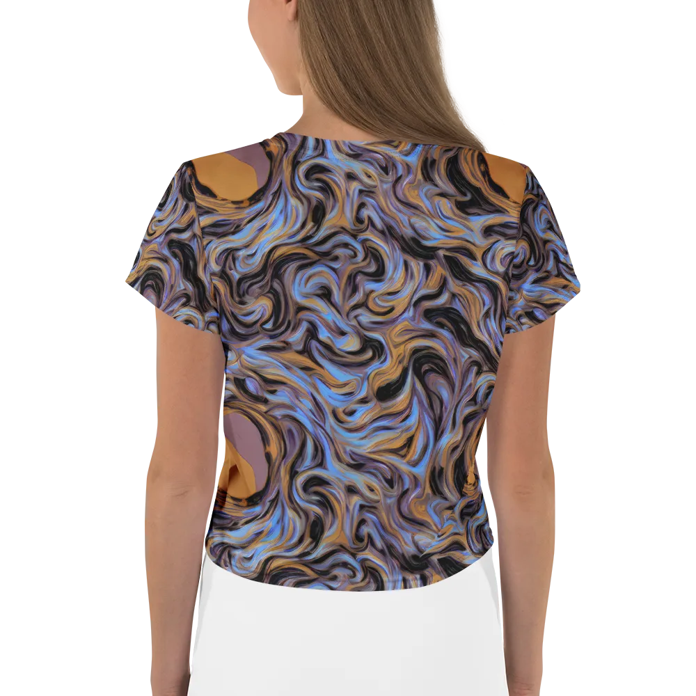 Sapphire Smoke on Crop Tee — Back