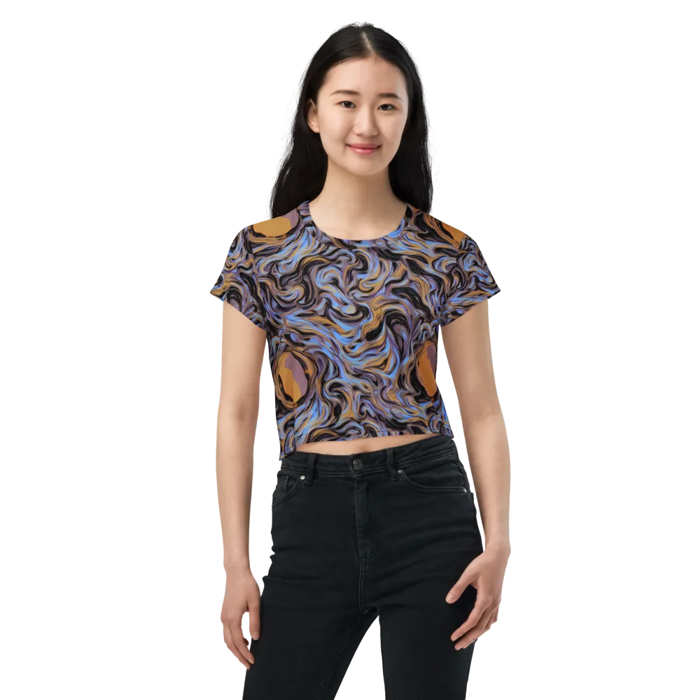 Sapphire Smoke on Crop Tee — Front