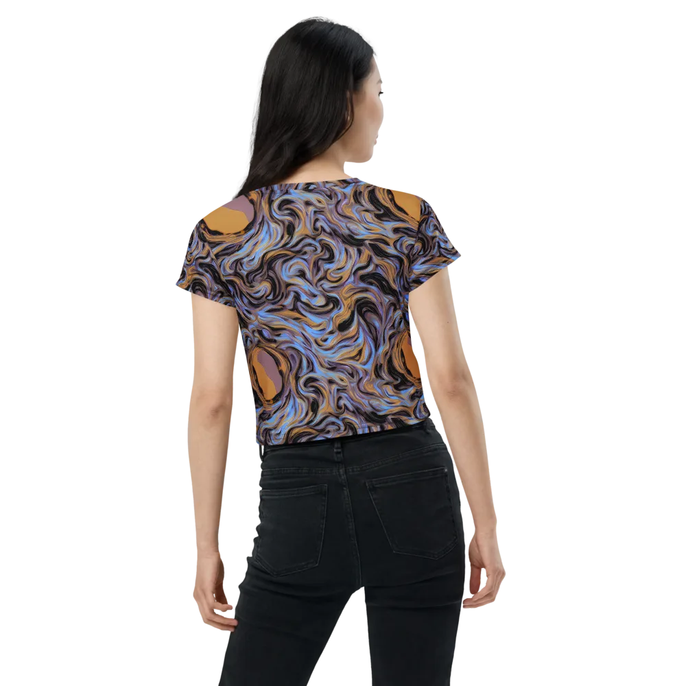 Sapphire Smoke on Crop Tee — Back