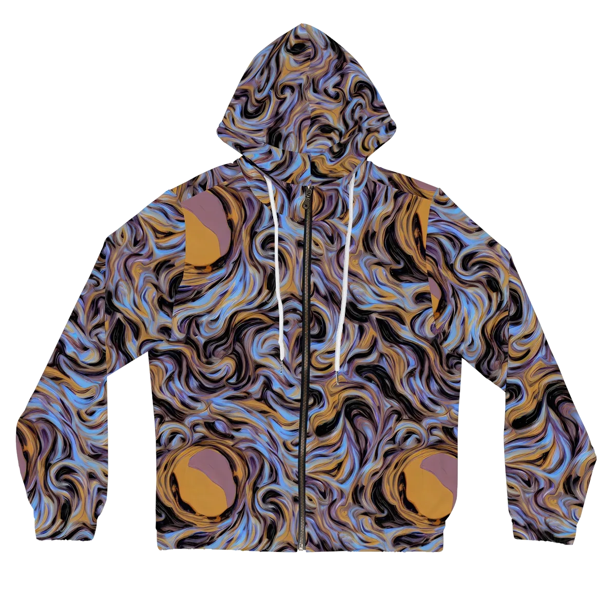 Sapphire Smoke on Women's Full-Zip Hoodie — Front