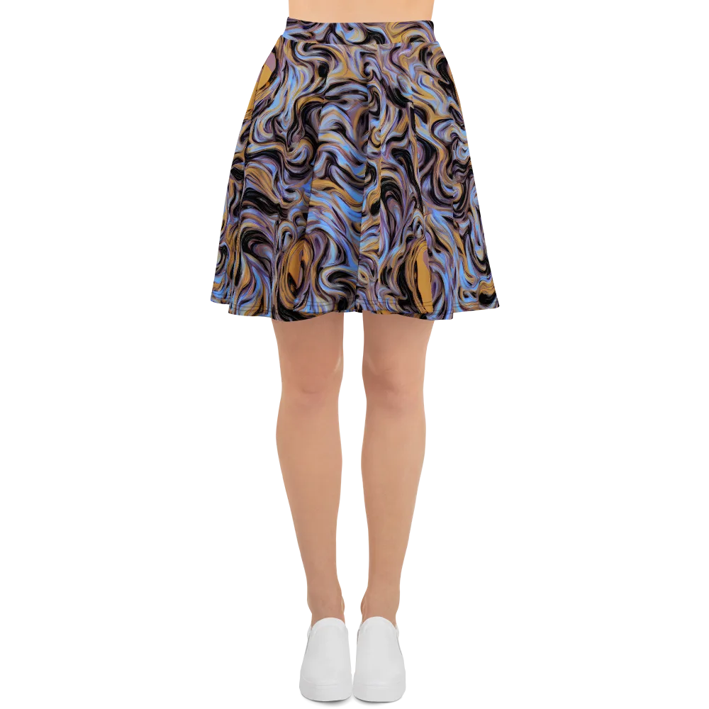 Sapphire Smoke on Skater Skirt — Front