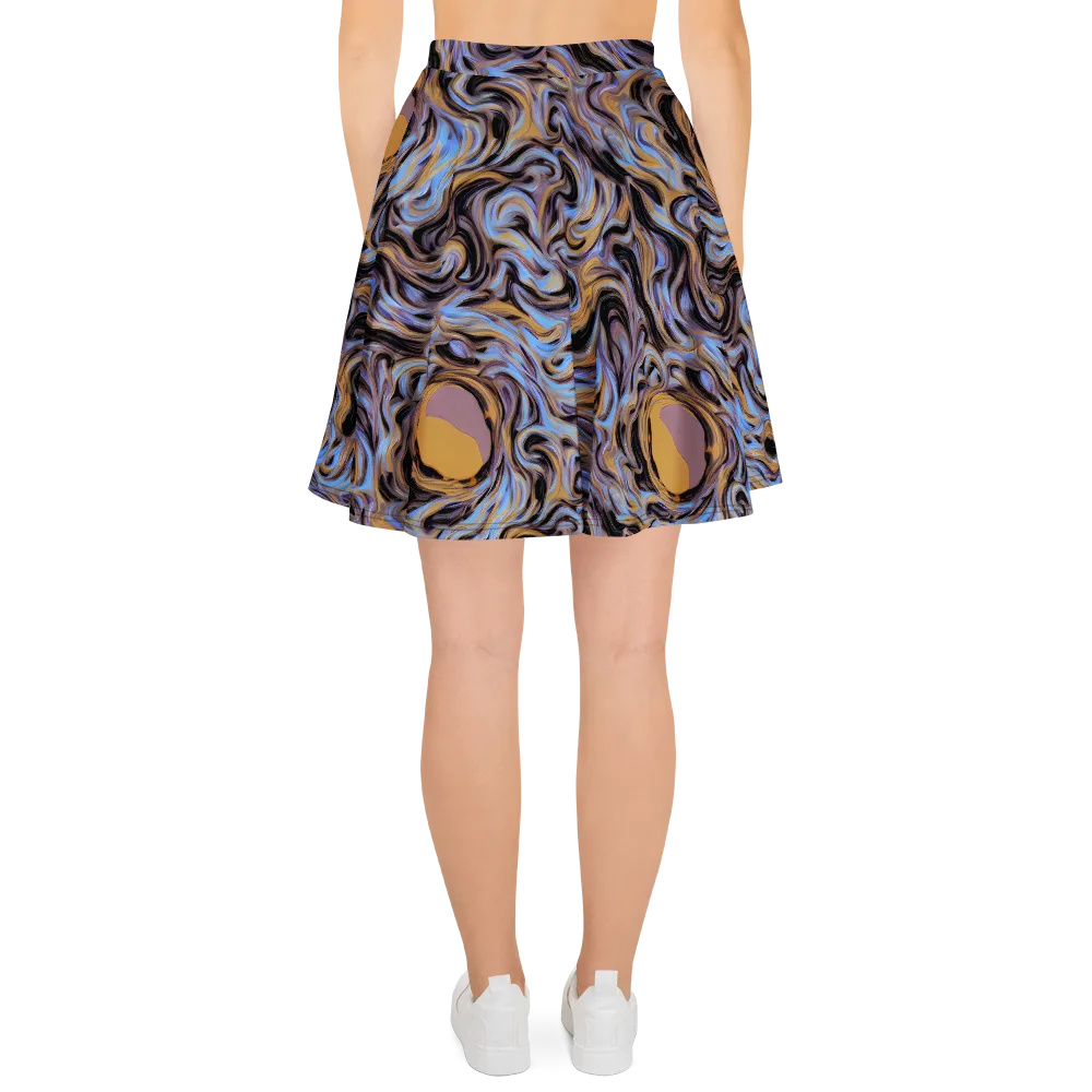 Sapphire Smoke on Skater Skirt — Back
