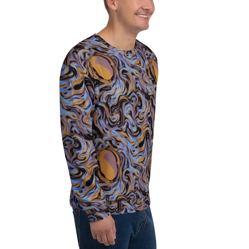 Sapphire Smoke on Sweatshirt — Right Front