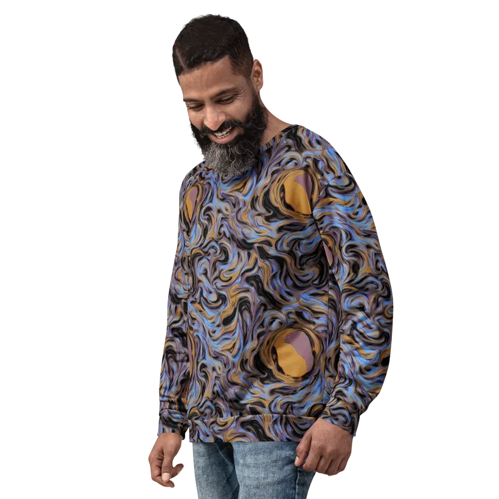 Sapphire Smoke on Sweatshirt — Left Front