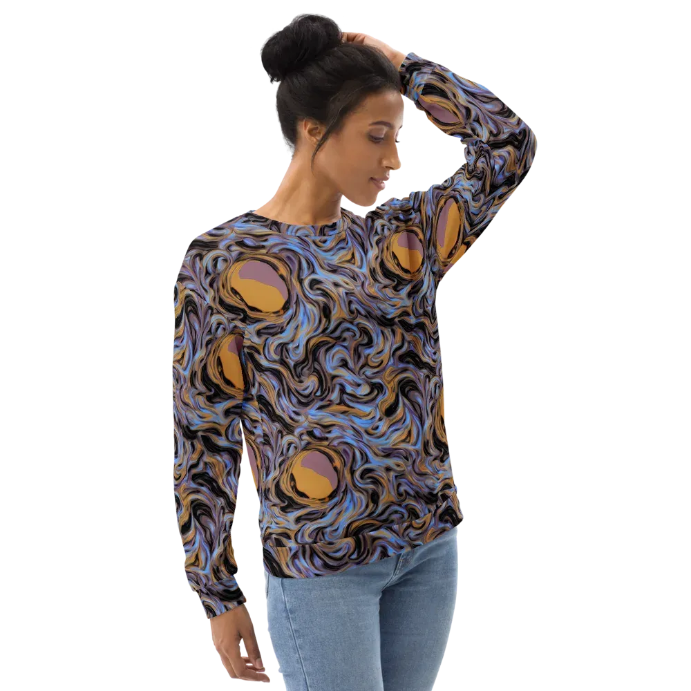 Sapphire Smoke on Sweatshirt — Right Front