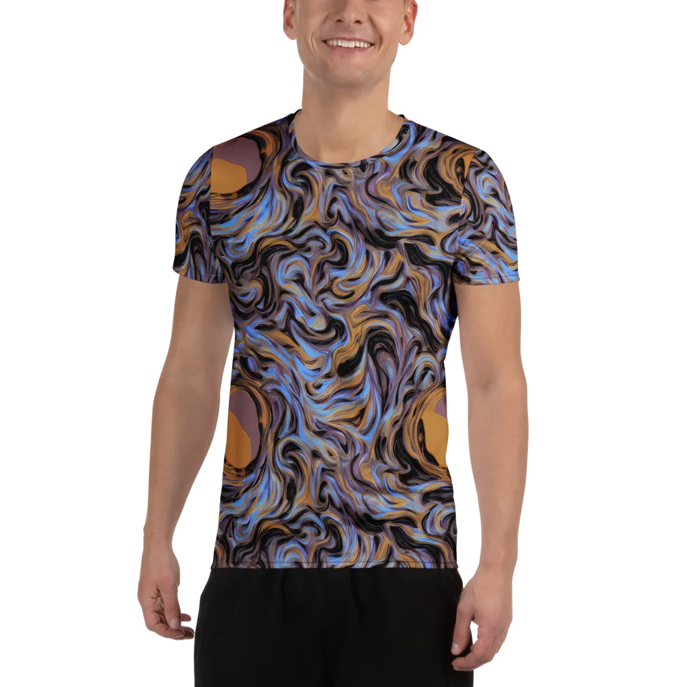 Sapphire Smoke on Men's Athletic T-Shirt — Front