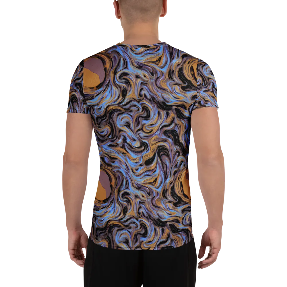 Sapphire Smoke on Men's Athletic T-Shirt — Back
