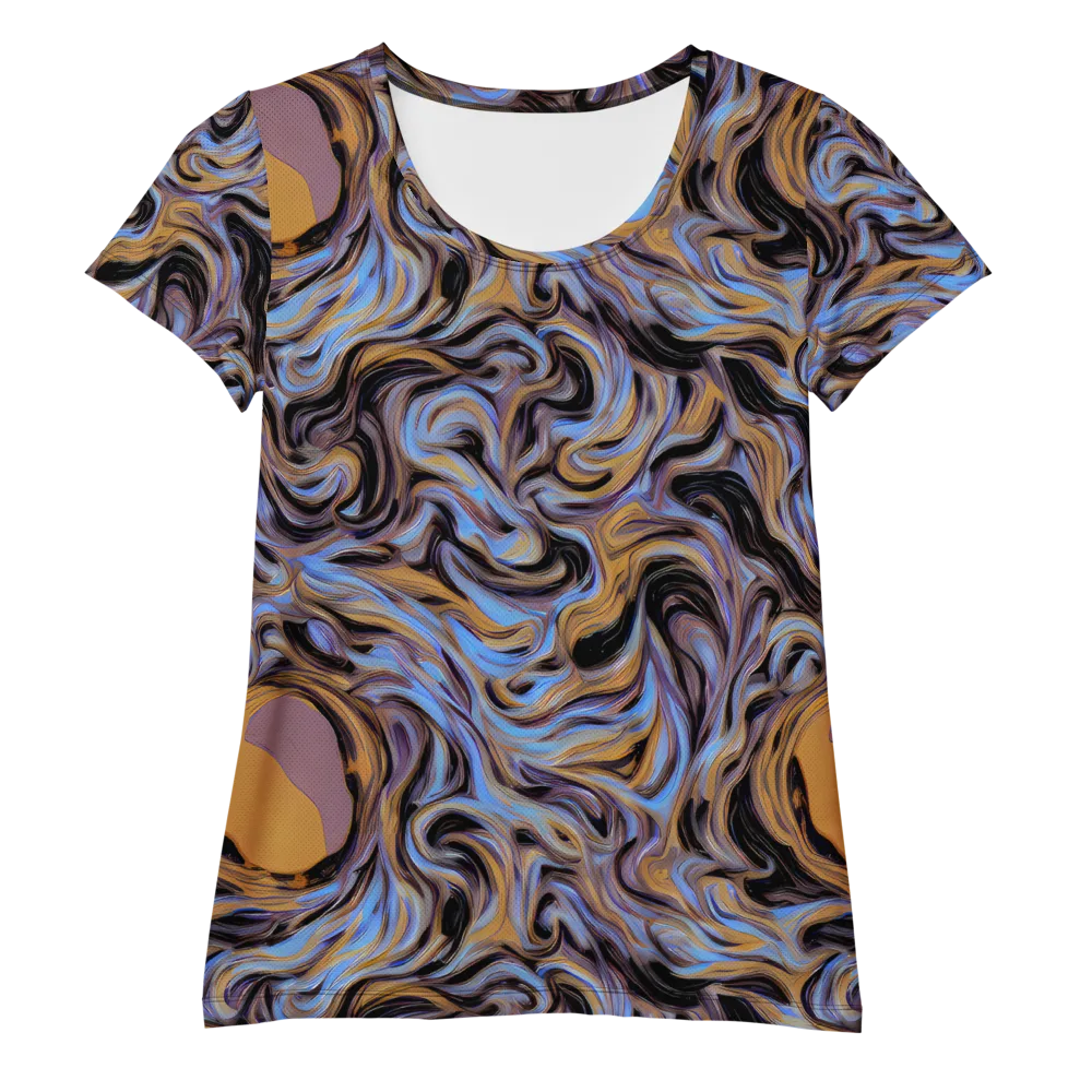 Sapphire Smoke on Women's Athletic T-Shirt — Front