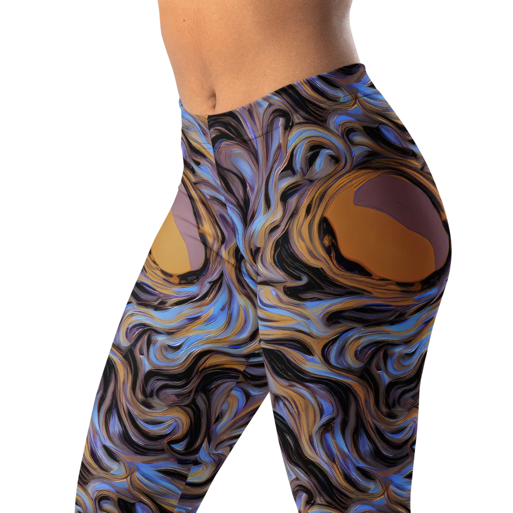 Sapphire Smoke on Leggings — Left Front