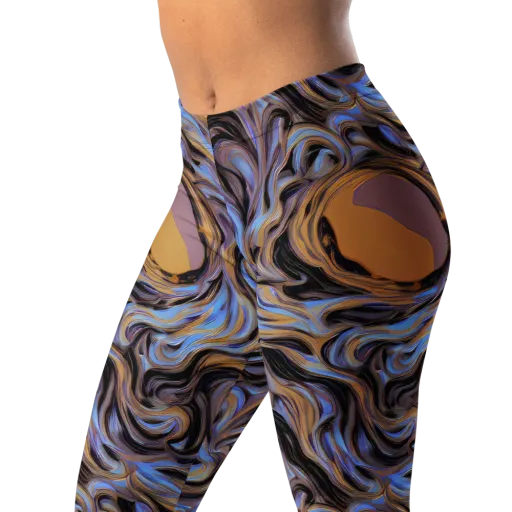 Sapphire Smoke on a Leggings
