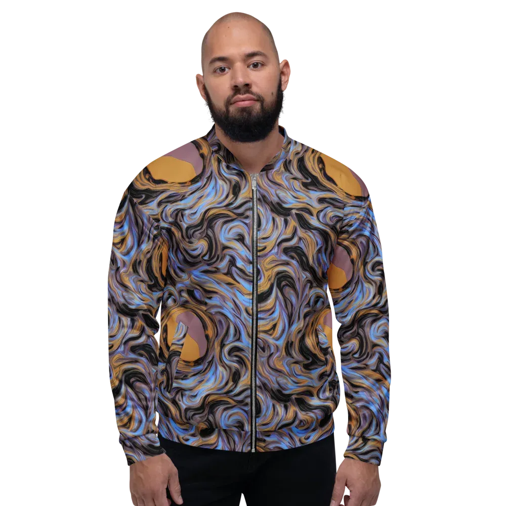 Sapphire Smoke on Bomber Jacket — Front
