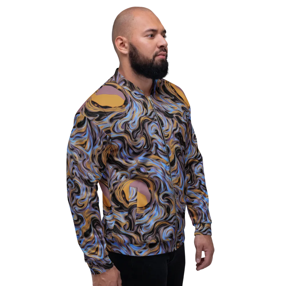 Sapphire Smoke on Bomber Jacket — Right