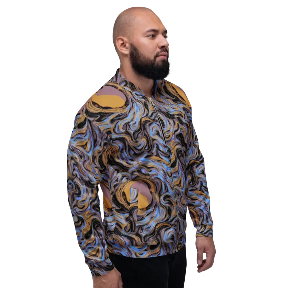 Sapphire Smoke on Bomber Jacket — Right