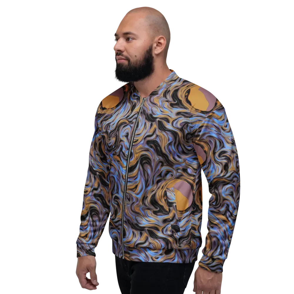 Sapphire Smoke on Bomber Jacket — Left