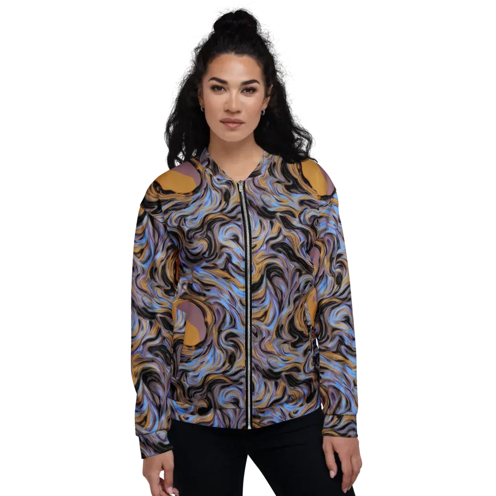 Sapphire Smoke on Bomber Jacket — Front