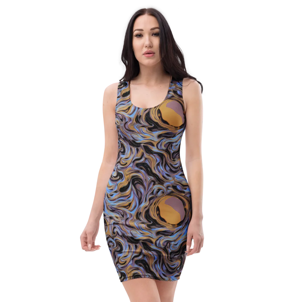 Sapphire Smoke on Bodycon Dress — Front