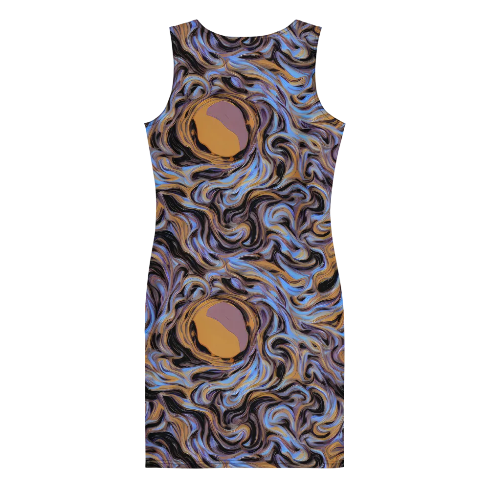 Sapphire Smoke on Bodycon Dress — Back