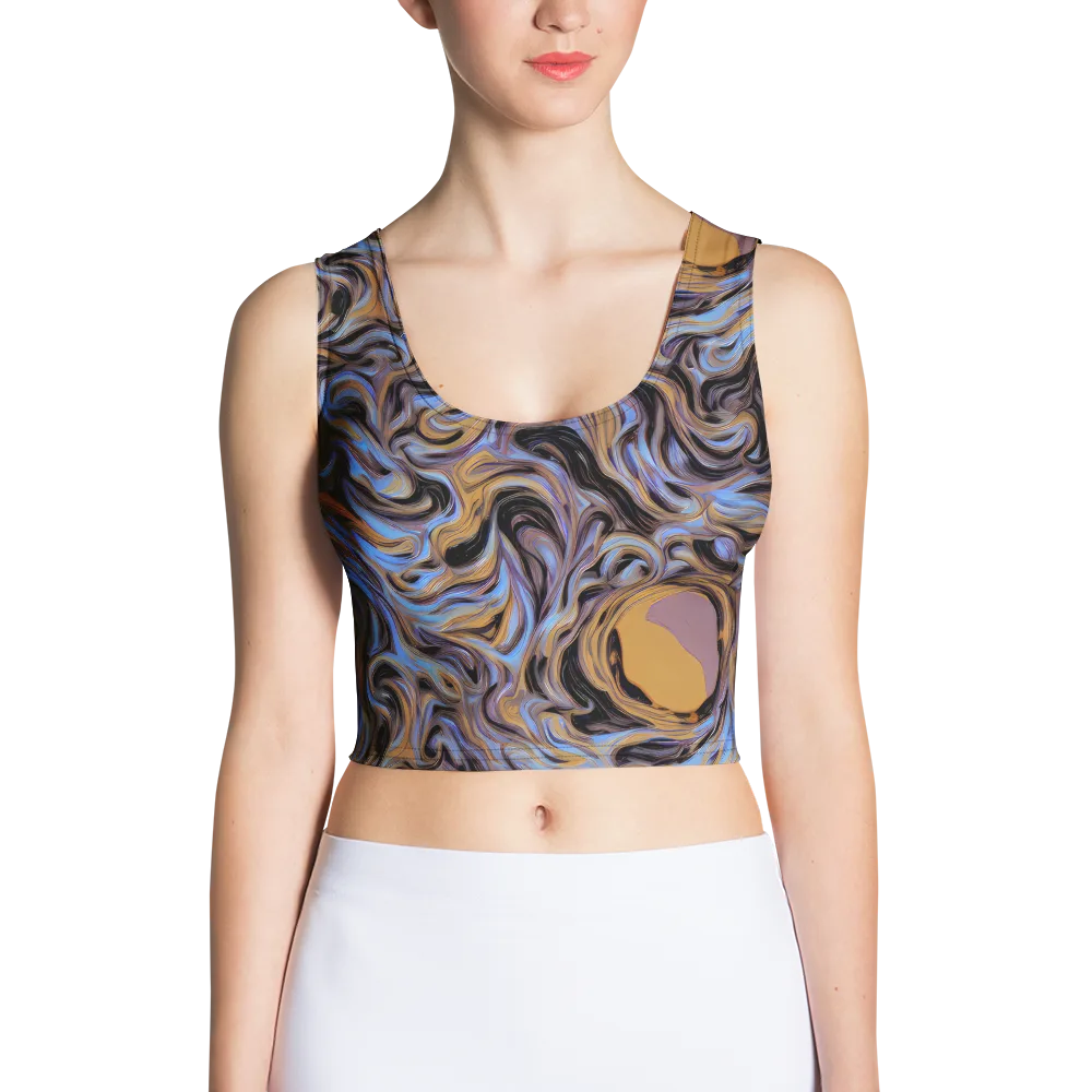 Sapphire Smoke on Crop Top — Front