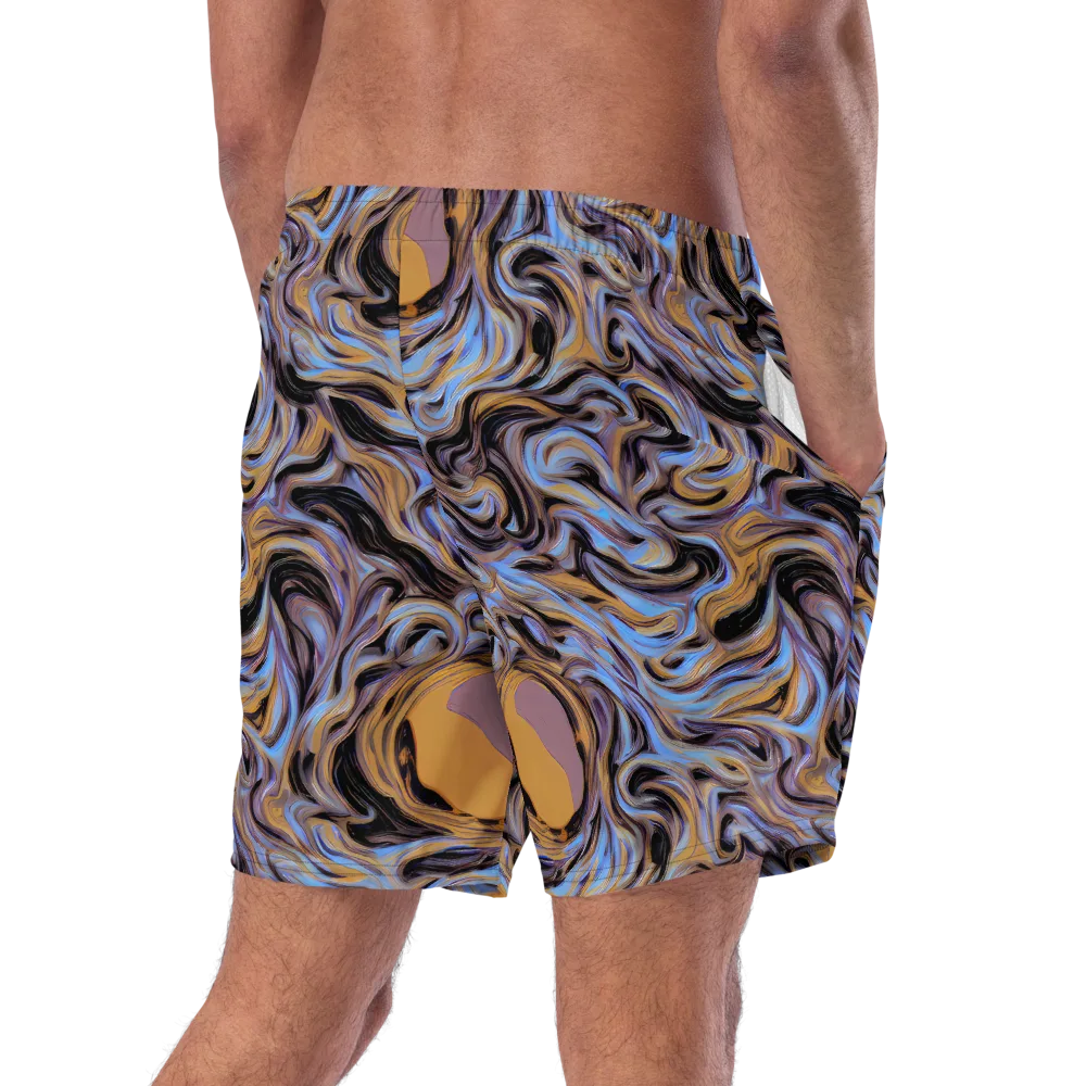 Sapphire Smoke on Swim Trunks — Right Back