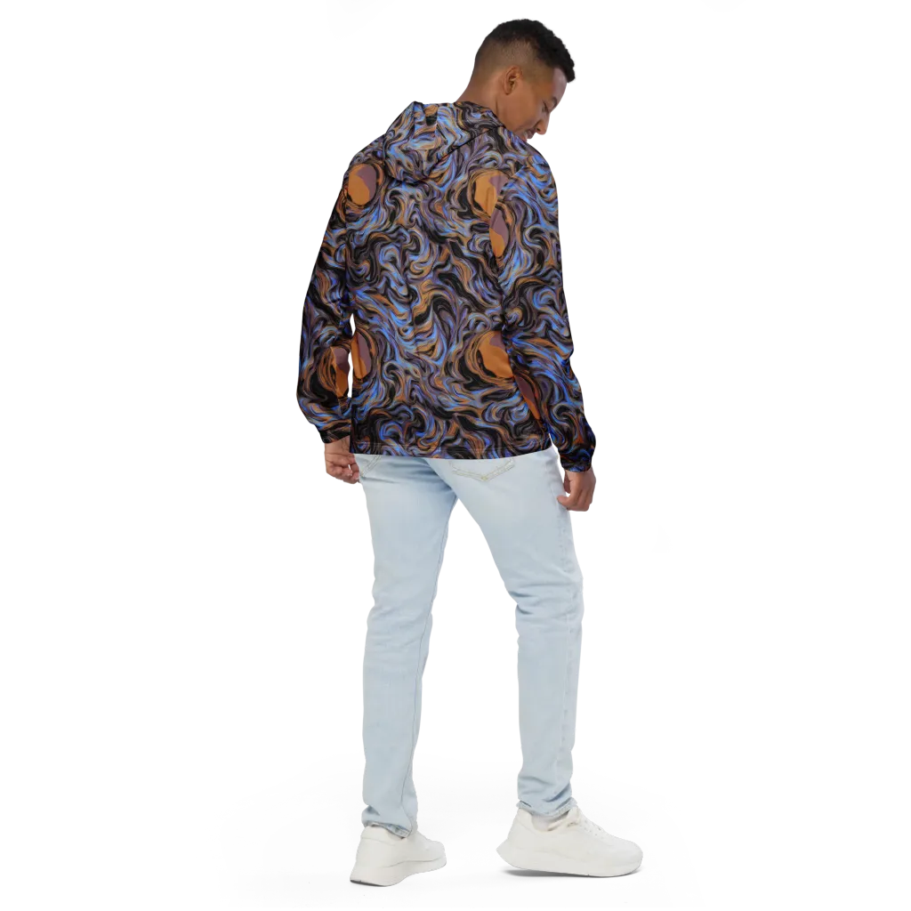 Sapphire Smoke on Men's Windbreaker — Back
