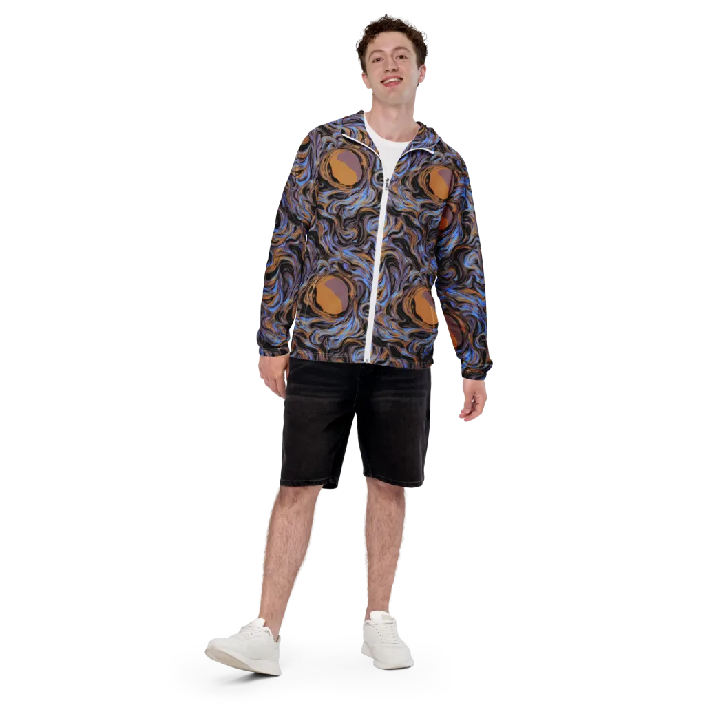 Sapphire Smoke on Men's Windbreaker — Front