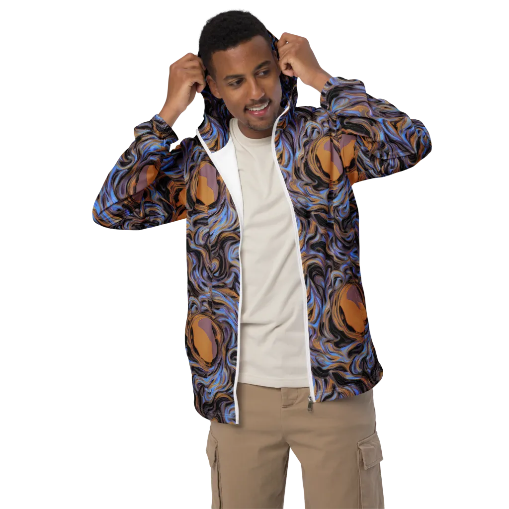 Sapphire Smoke on Men's Windbreaker — Front