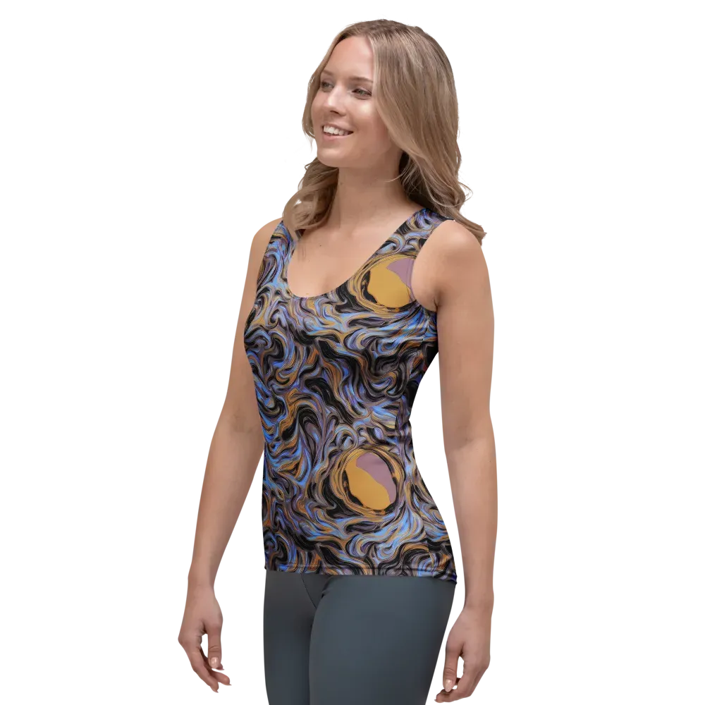 Sapphire Smoke on Women's Tank Top — Left Front