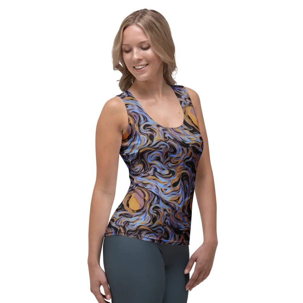Sapphire Smoke on Women's Tank Top — Right Front