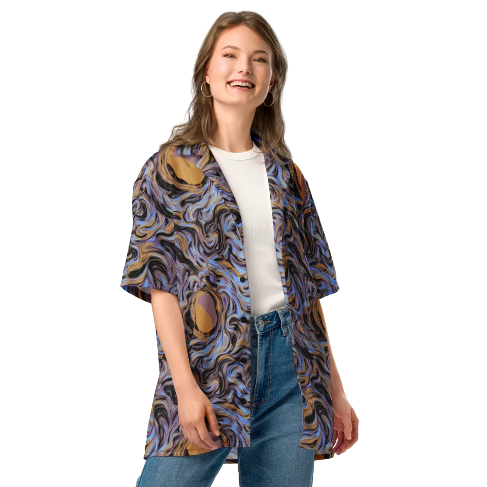 Sapphire Smoke on Button Shirt — Front