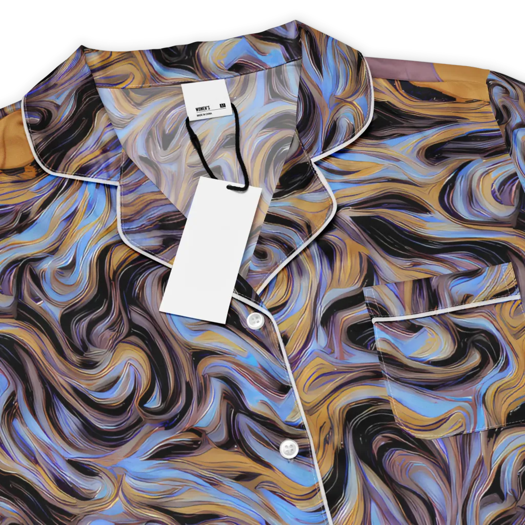Sapphire Smoke on Women's Short Sleeve Pajama Top — Product details