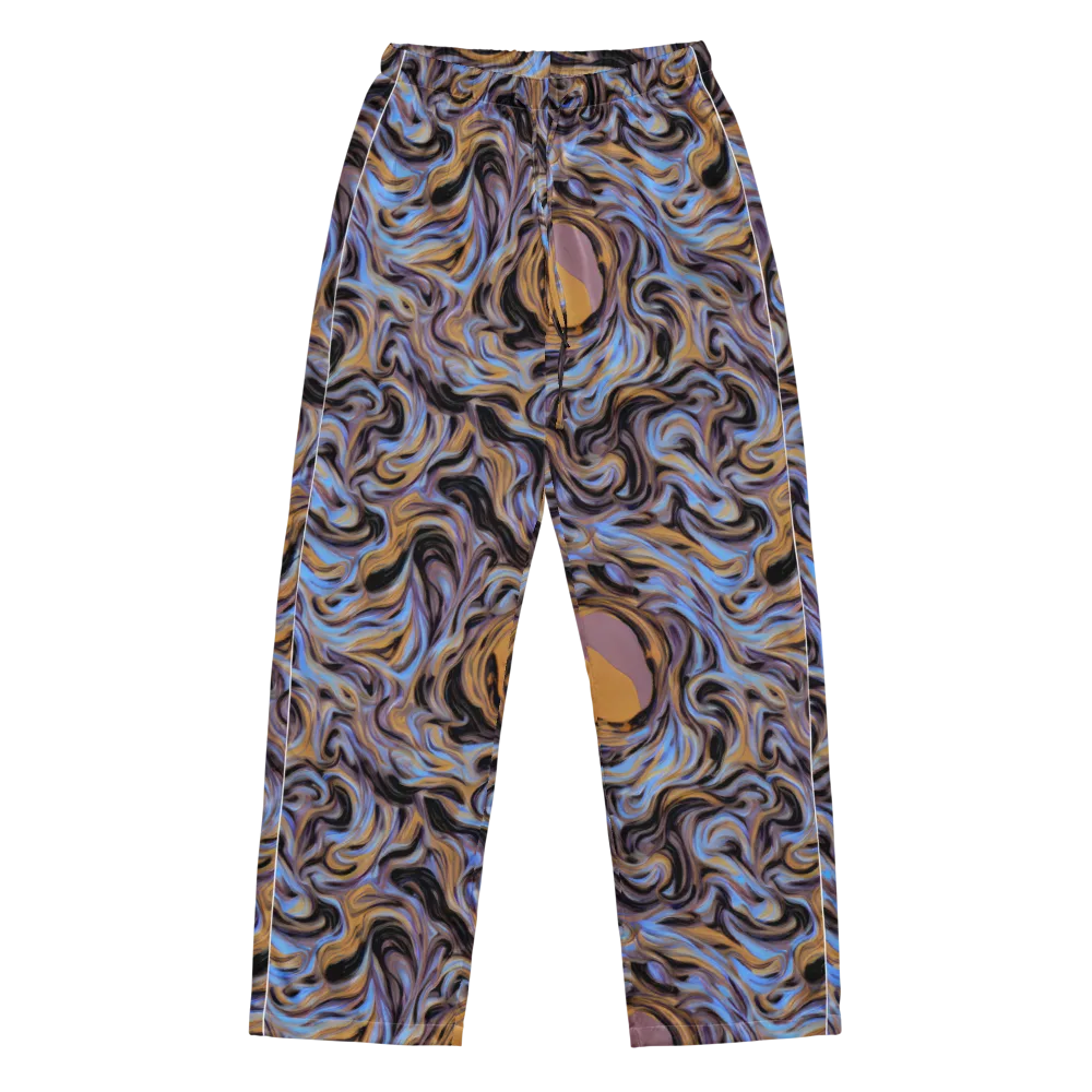 Sapphire Smoke on Women's Pajama Pants — Front
