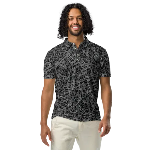 Whitewire on a Men's Slim Fit Polo Shirt