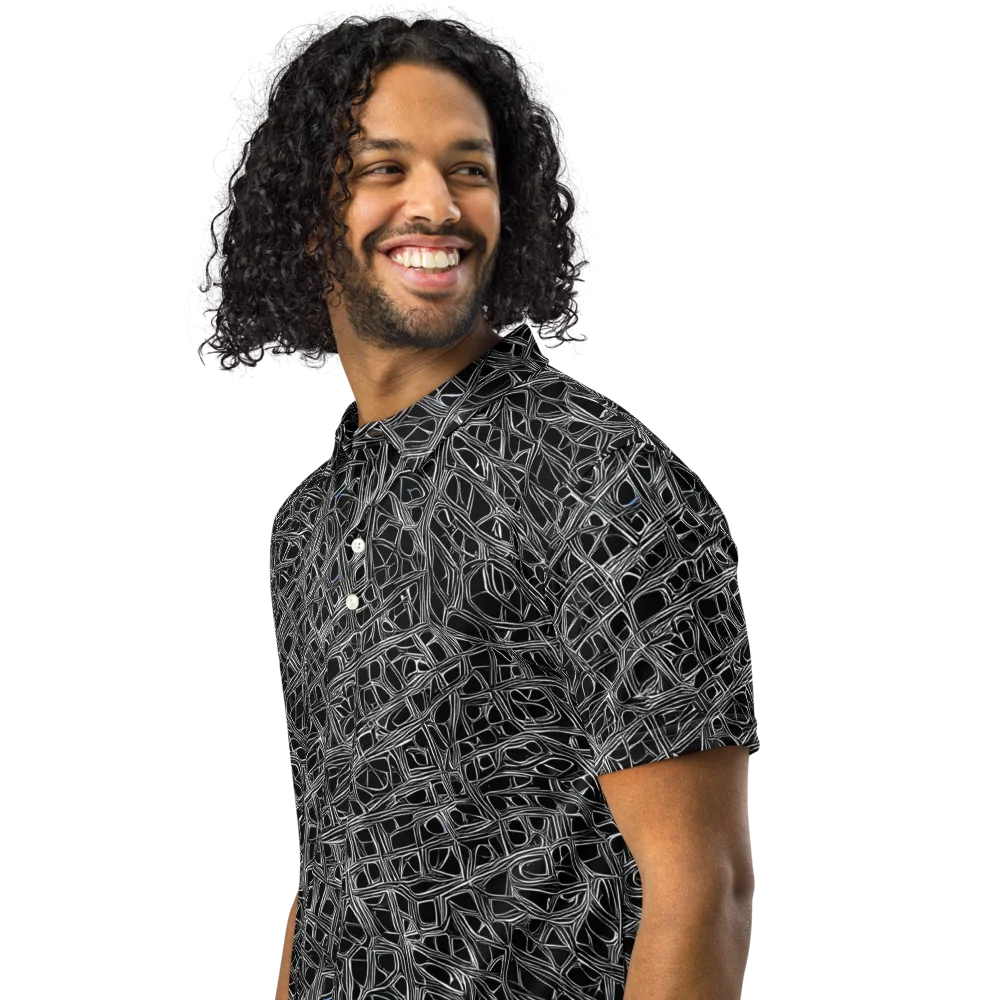 Whitewire on Men's Slim Fit Polo Shirt — Left Front