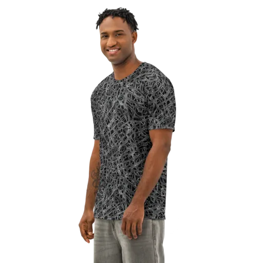 Whitewire on a Men's Cotton Crew Neck T-Shirt