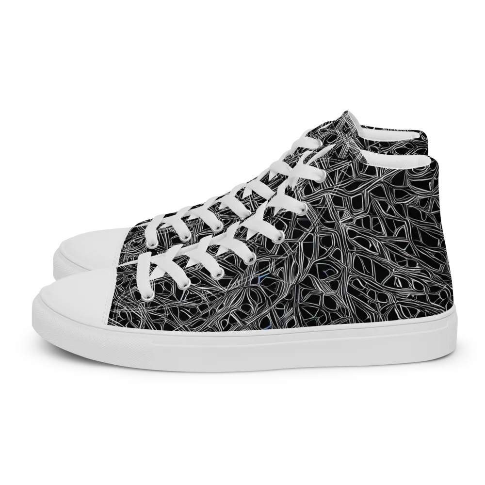 Whitewire on Men's High Top Canvas Shoes — Left